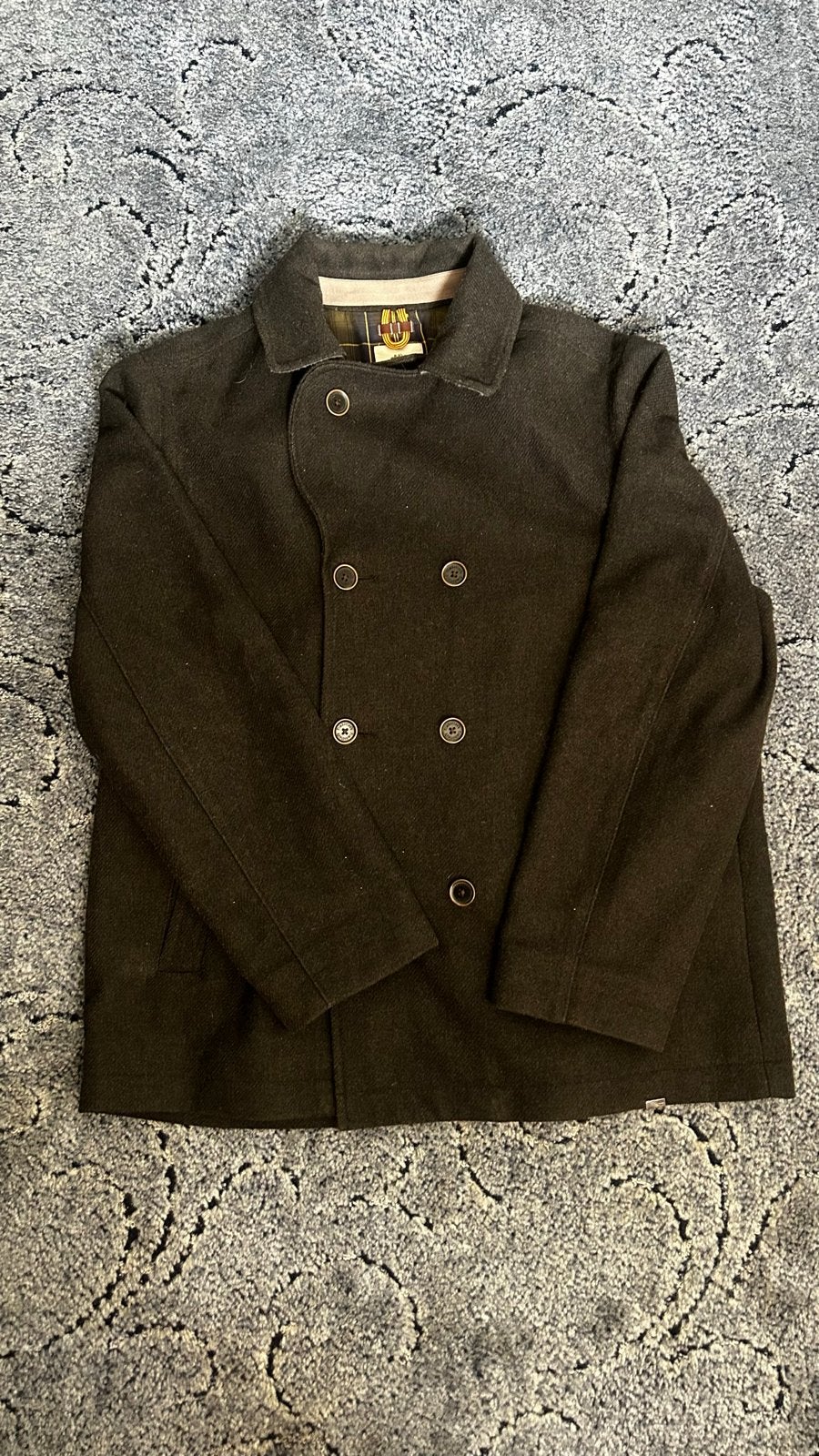 Timberland Peacoat - Donkergrijs Wollen Jas Maat XL, Ophalen of Verzenden, Zo goed als nieuw, Maat 56/58 (XL), Grijs