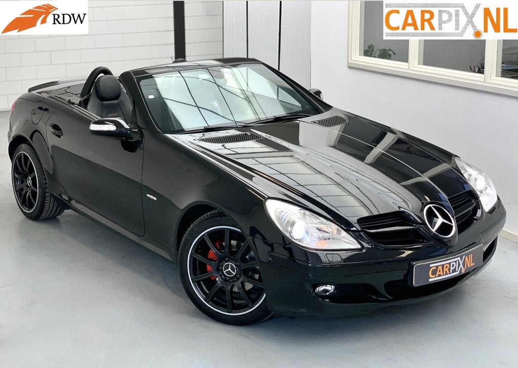 Mercedes-Benz SLK 200 K. 2007, Edition 10, Michelin, Auto's, Mercedes-Benz, Achterwielaandrijving, Gebruikt, Zwart, 4 cilinders