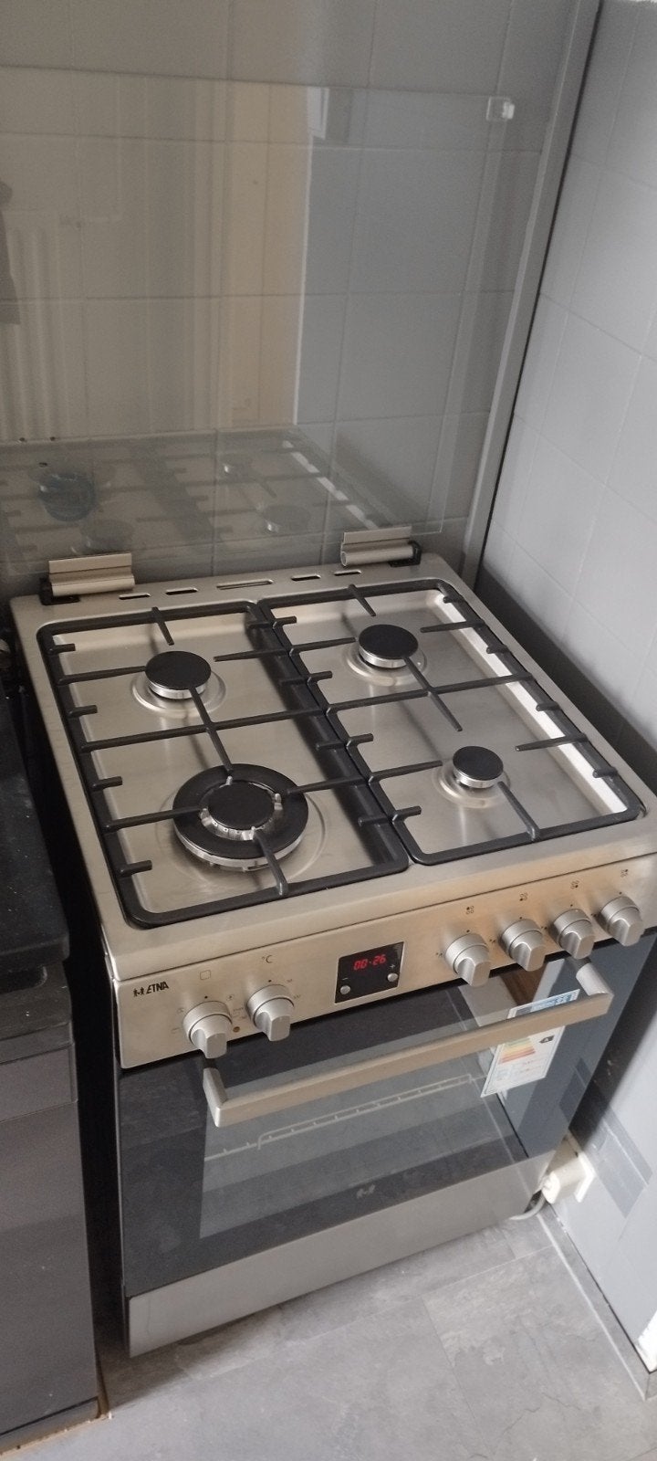 ETNA FGV460RVS Gasfornuis met Oven - Zo goed als nieuw, Ophalen, 4 kookzones, Zo goed als nieuw, Energieklasse A of zuiniger