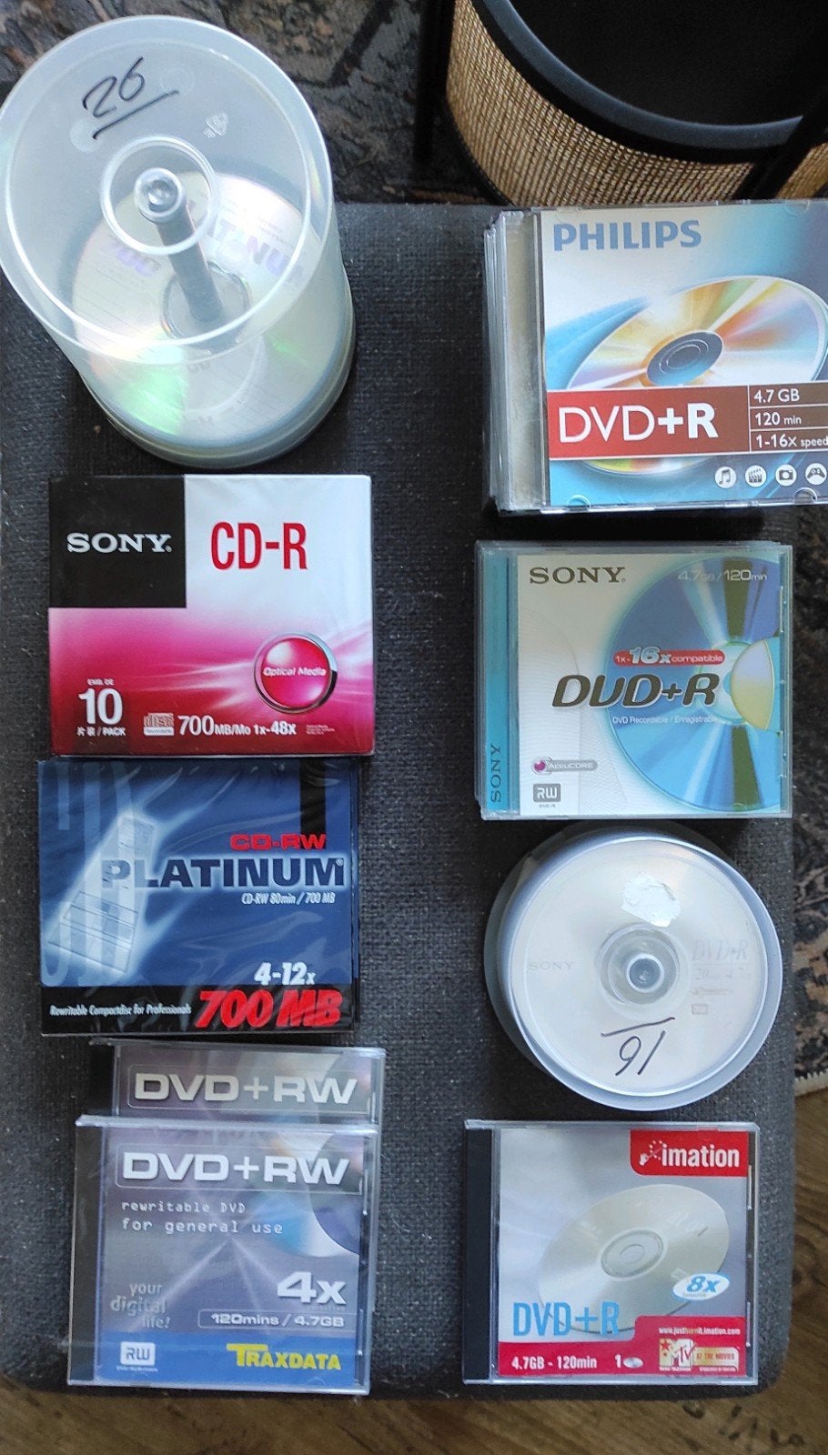 Lege CD-R, CD-RW, DVD+R en DVD+RW, Nieuw, Ophalen of Verzenden, Dvd, Diverse (Philips, Sony, Fujifilm, Traxdata, Memorex, ARO, EMTEC)