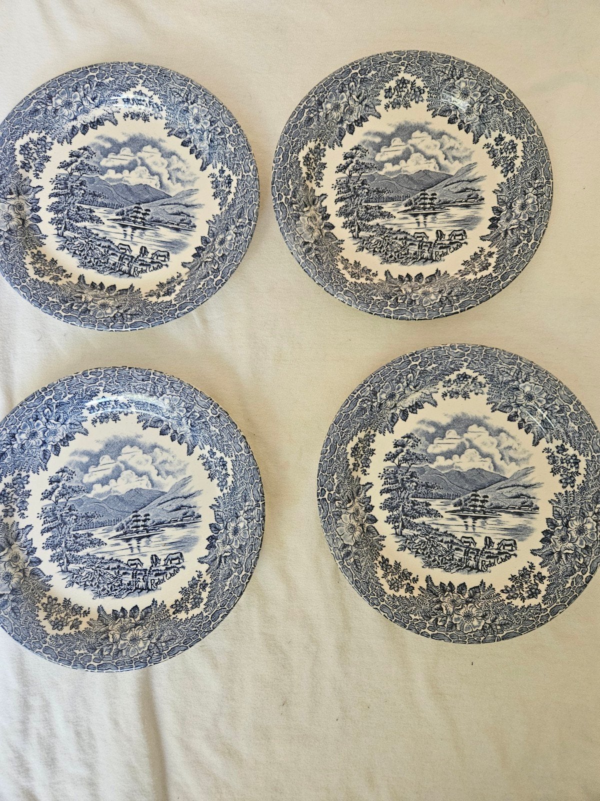 Set van 4 EIT England 'Rydal Water' borden, Antiek en Kunst, Ophalen
