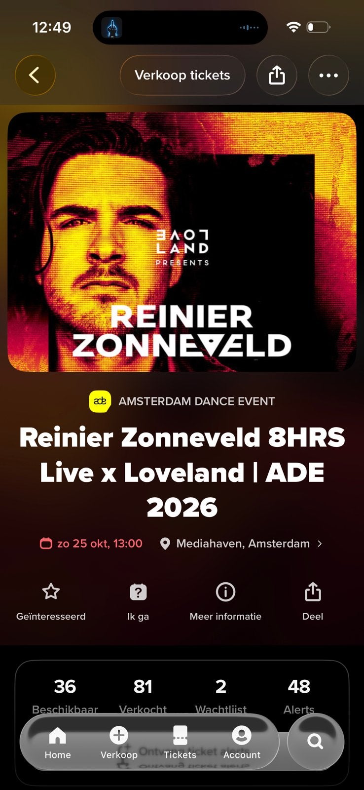1 ticket reinier zonneveld