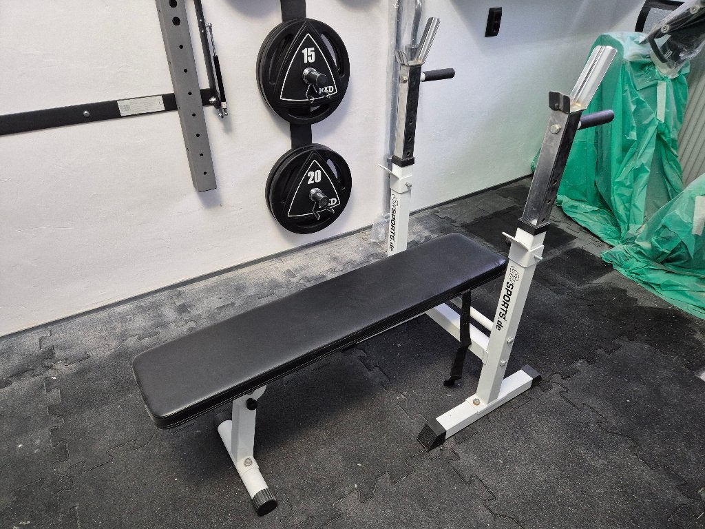 Verstelbare halterbank met dipstation, Sport en Fitness, Ophalen, Zo goed als nieuw, Buik, Fitnessbank
