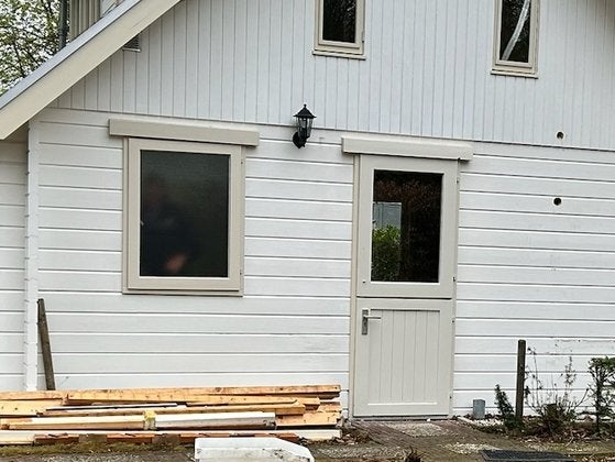 Voordeur die voor de helft open kan - Stal- of boerendeur, Ophalen, Gebruikt, 80 tot 100 cm, Buitendeur