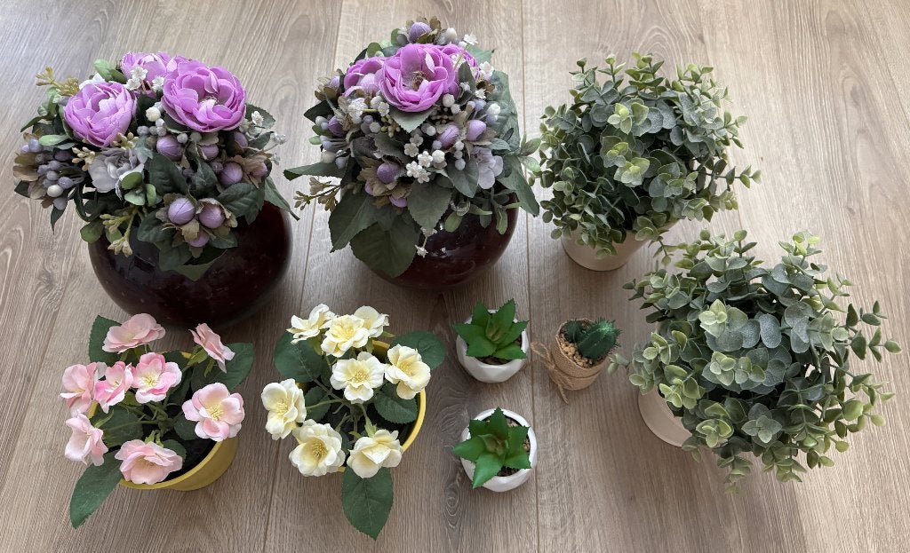 kunstbloemen | boeketjes in vaas, Huis en Inrichting, Ophalen, Zo goed als nieuw