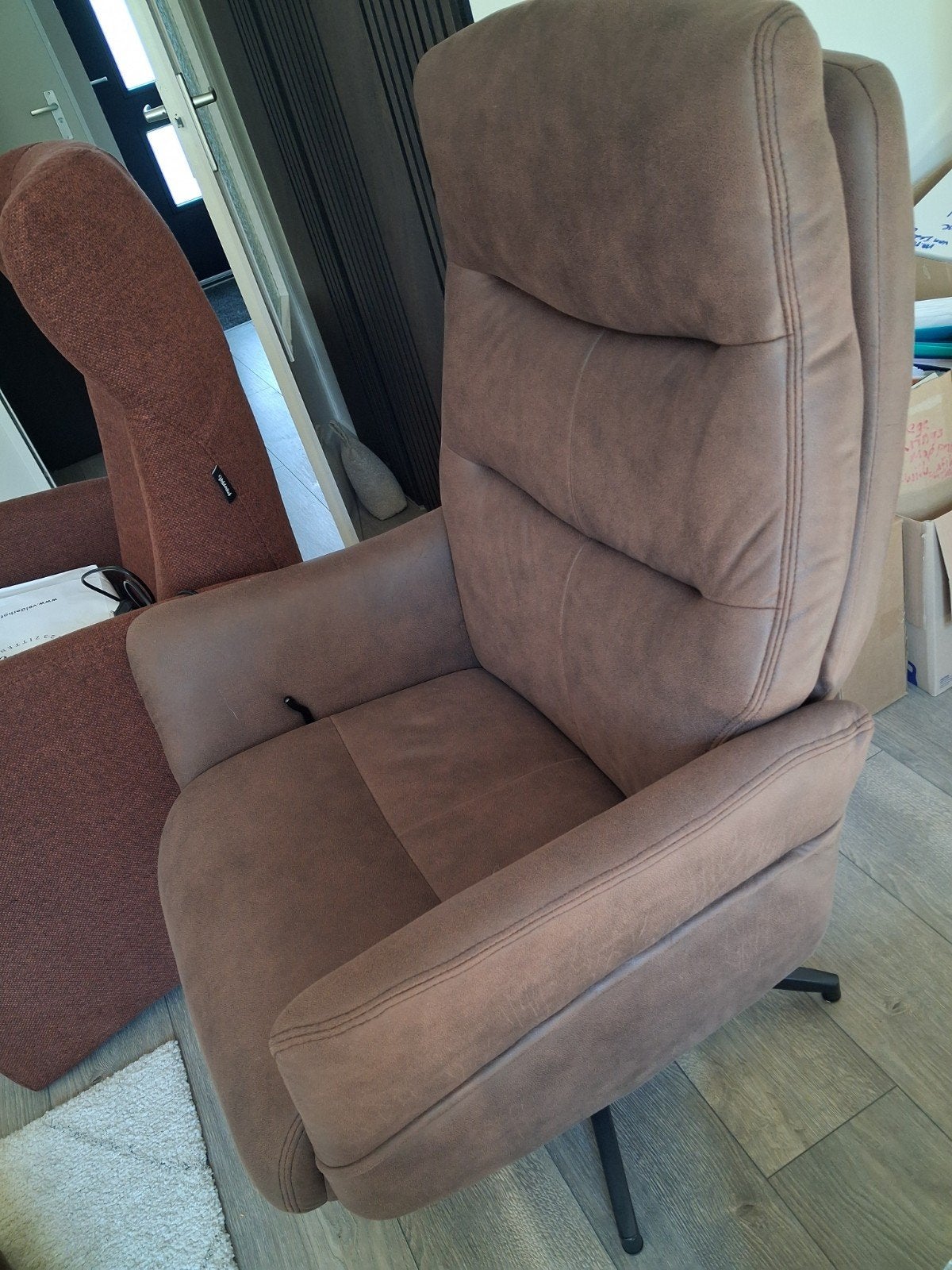 Verstelbare relaxstoel - bruin, Ophalen, Gebruikt, Minder dan 75 cm, 50 tot 75 cm