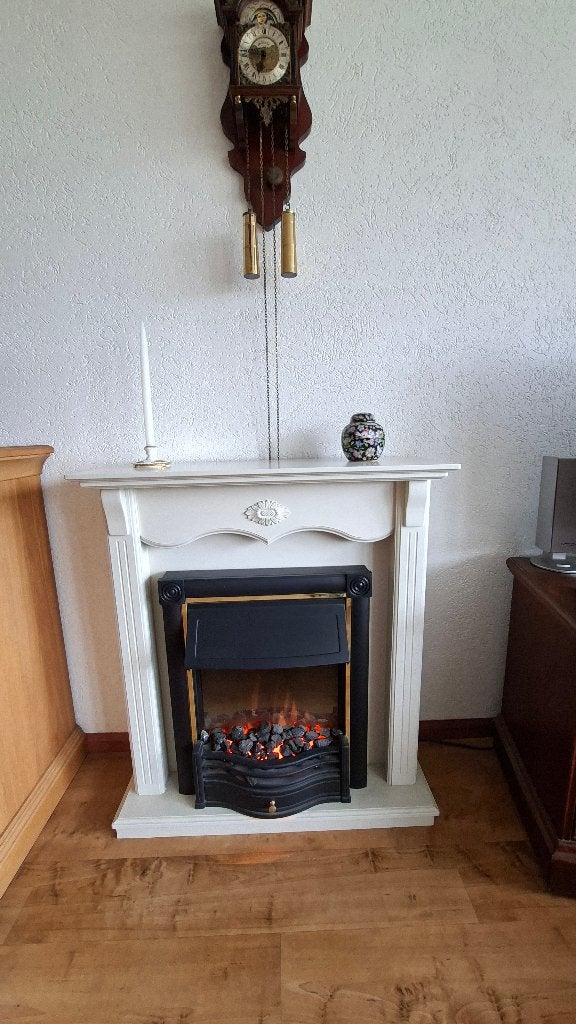 Dimplex Horton Zwarte inbouw haard inclusief schouw, Ophalen, Gebruikt, Inbouwhaard, Elektrische haard