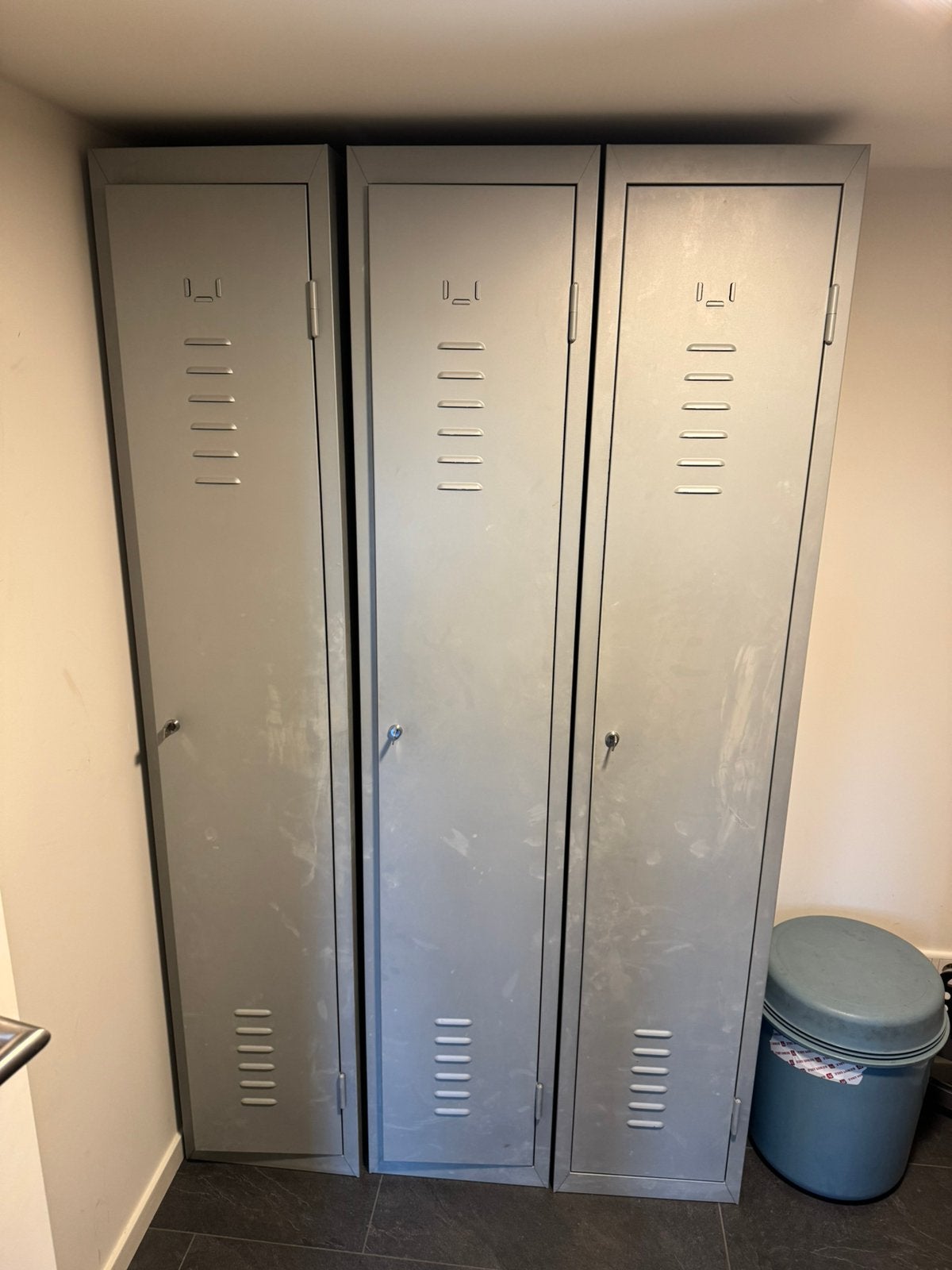 3 ijzeren lockers, Ophalen, Gebruikt