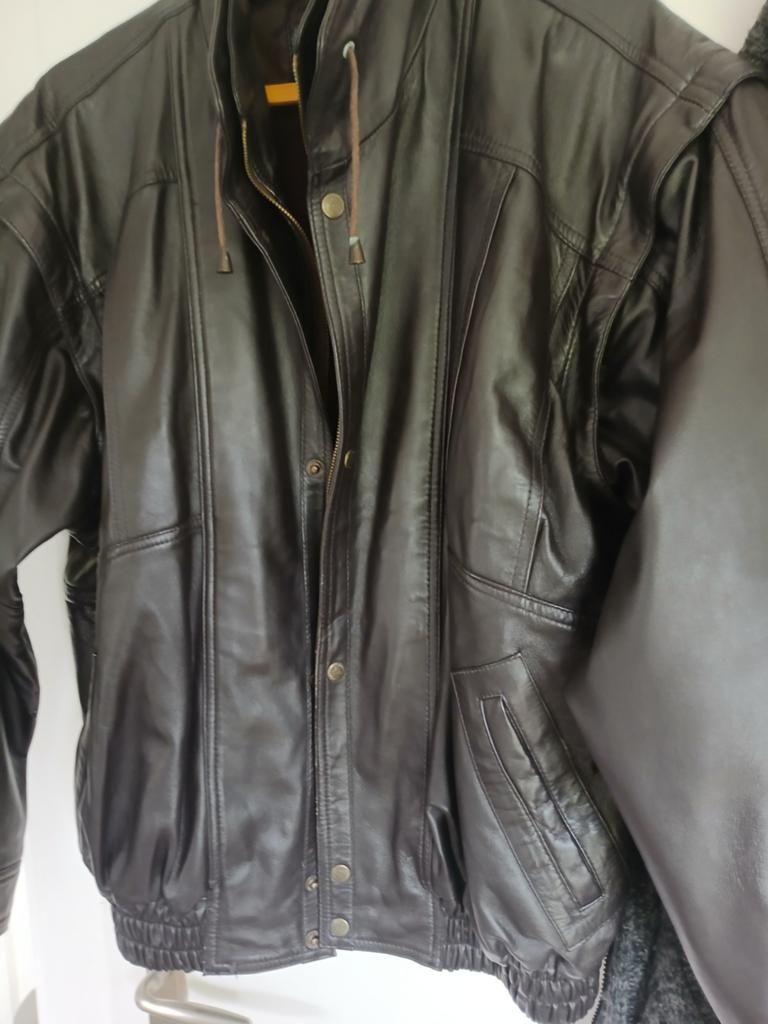 Lederen jas/ bodywarmer., Ophalen of Verzenden, Gedragen, Overige maten, Bruin