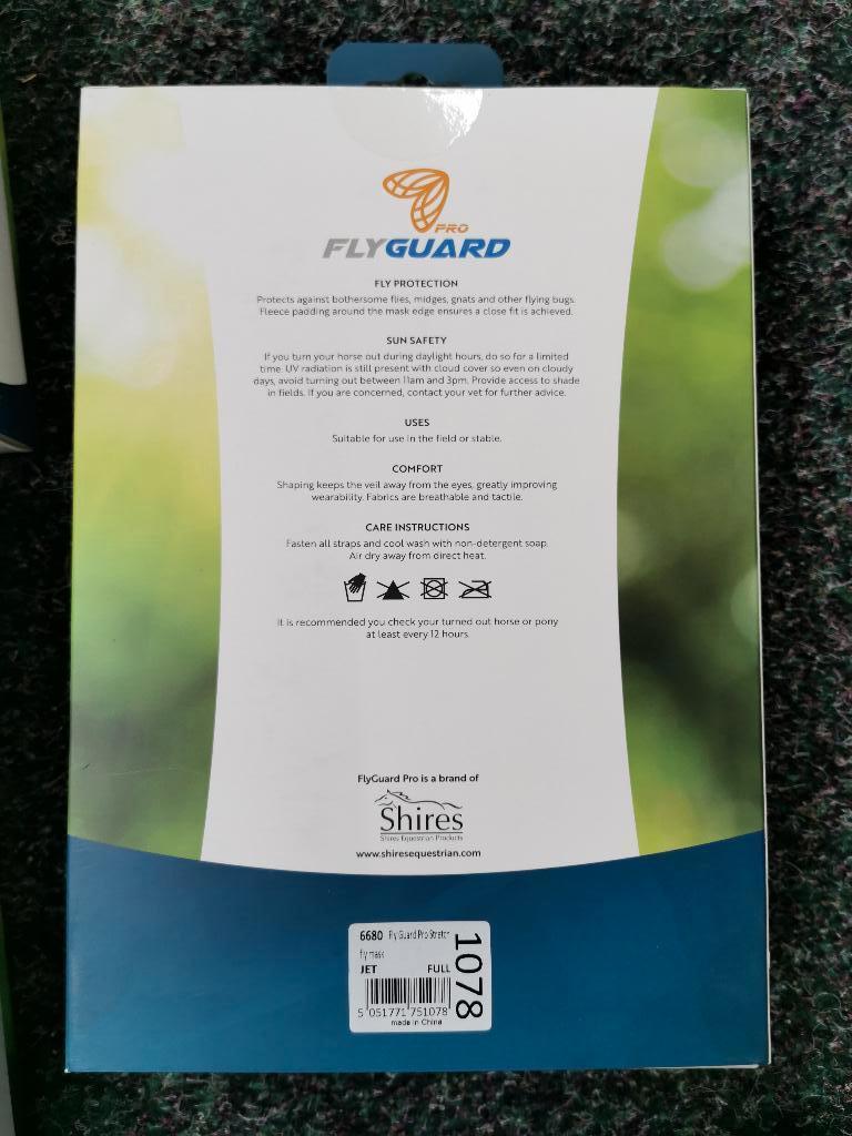 Shires vliegenmasker zwart 6680 maten sm pony /pony/full, Eu, Ophalen of Verzenden, Shires, Eu