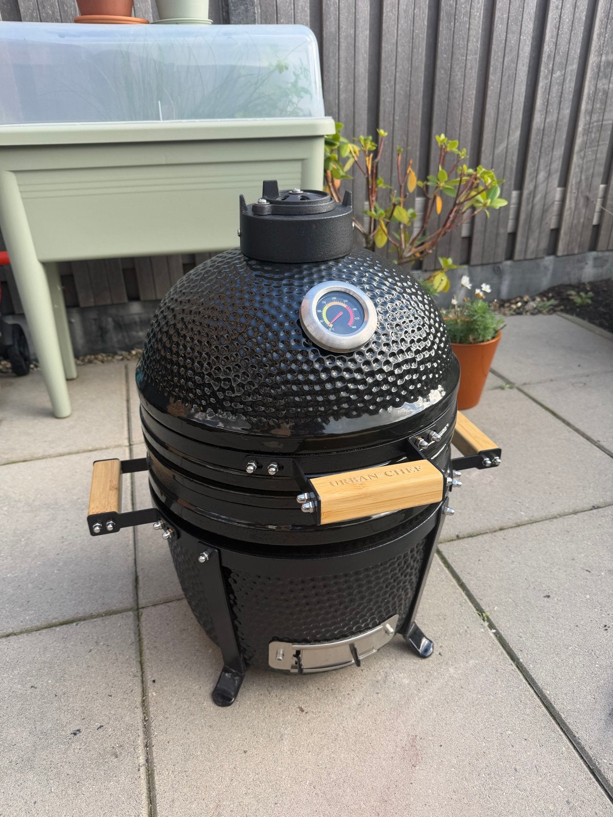 Urban Chef Kamado Compact BBQ met hoes, Tuin en Terras, Ophalen, Gebruikt, Met accessoires
