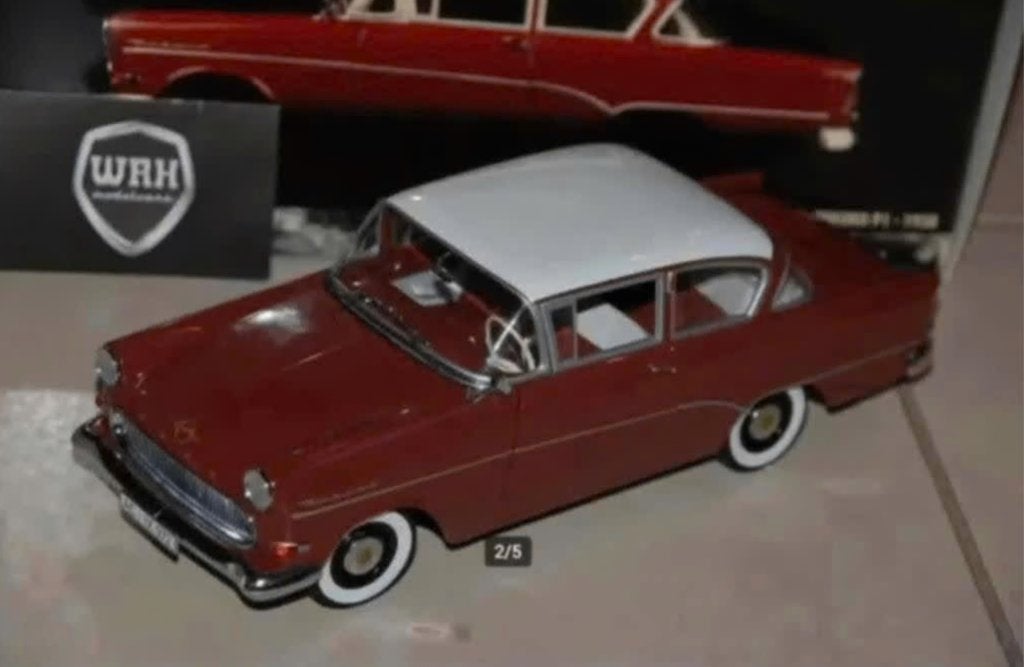 1:18 OPEL REKORD P1 bordeaux red Minichamps in box WRH, Hobby en Vrije tijd, Modelauto's | 1:18, Verzenden, Zo goed als nieuw