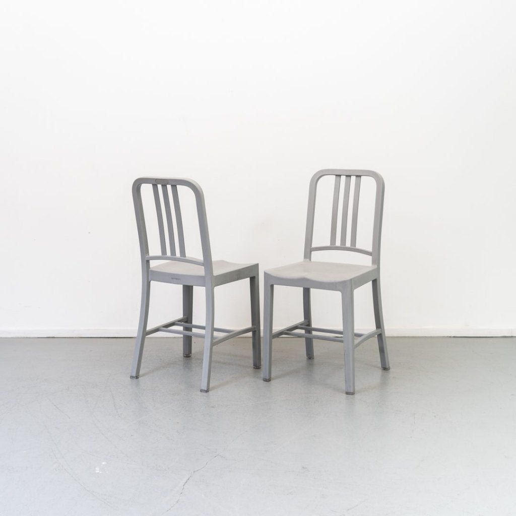 Emeco 111 Navy Chair Stoel Grijs Recycled Pet, Niet ingevuld, Zo goed als nieuw, Niet ingevuld, Niet ingevuld