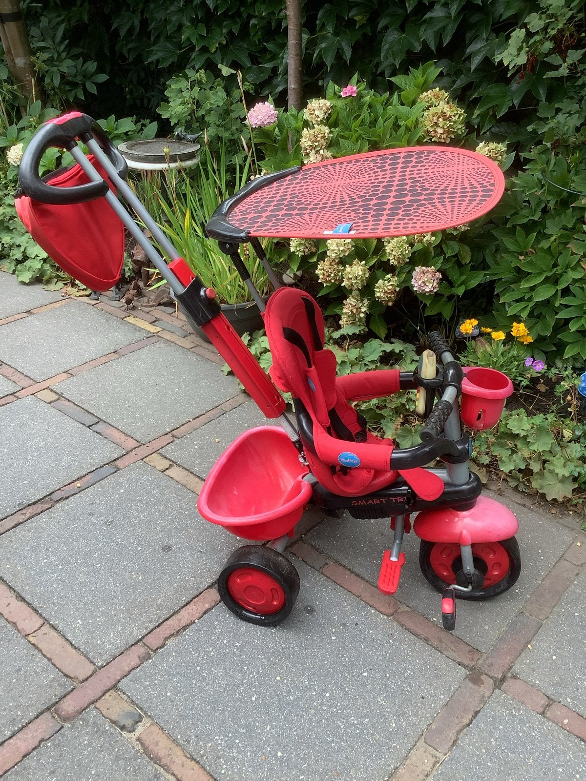 Smart Trike driewieler met duwstang en accessoires, Ophalen, Gebruikt, Duwstang