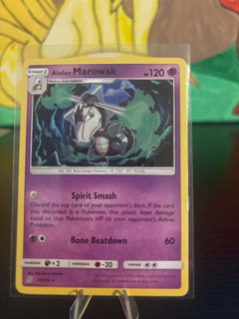 Unified Minds - Alolan Marowak Pokémon Kaart, Ophalen of Verzenden, Zo goed als nieuw, Losse kaart