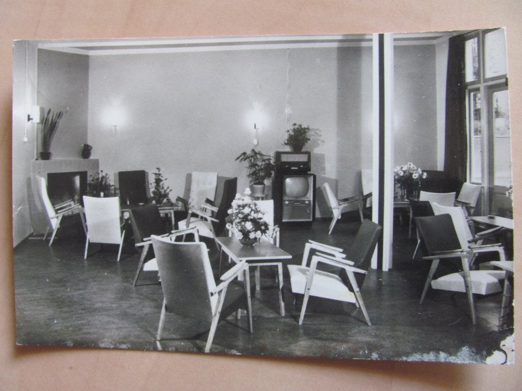 Nunspeet, interieur Van Lienden huis met Pastoe meubelen, Ophalen of Verzenden, 1940 tot 1960, Gelopen, Gelderland