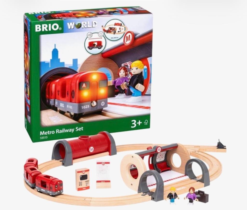 Brio Metro Trein Set 33513, Kinderen en Baby's, Speelgoed | Houten speelgoed, Ophalen, Gebruikt, Rij- of Hobbelspeelgoed