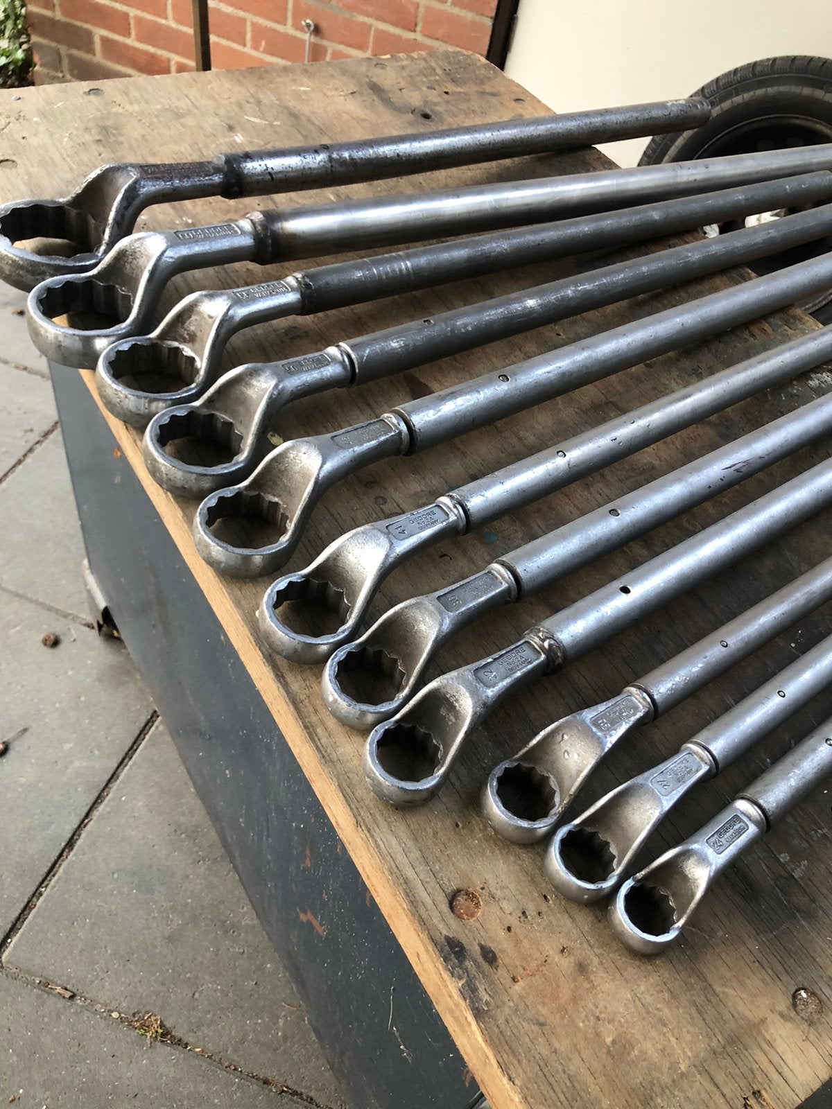 Gedore ringsleutelset 11st grote maten (set 1), Ophalen, Gebruikt