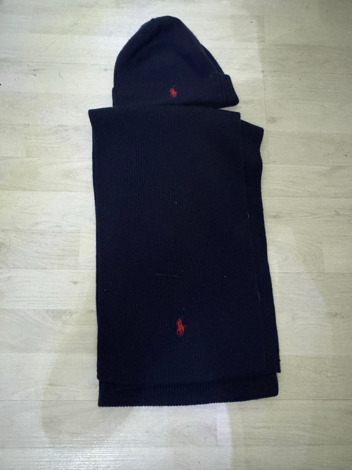 Ralph Lauren Muts en Sjaal Set - Donkerblauw, Ophalen of Verzenden, Nieuw, Muts