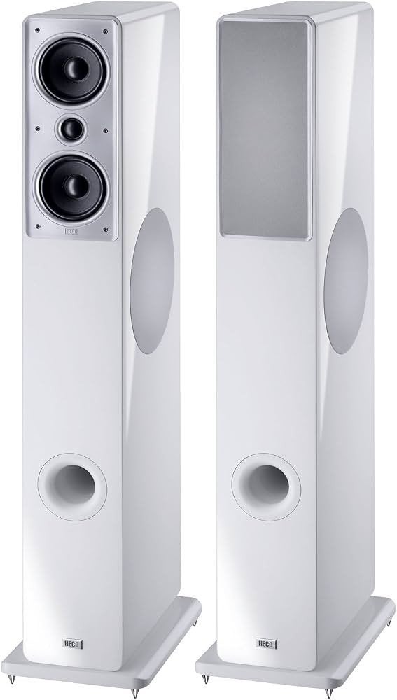 Heco Music Colors 200 - Piano White, Vloerstaande luidspreker, Gebruikt, 120 tot 150 watt, Ophalen