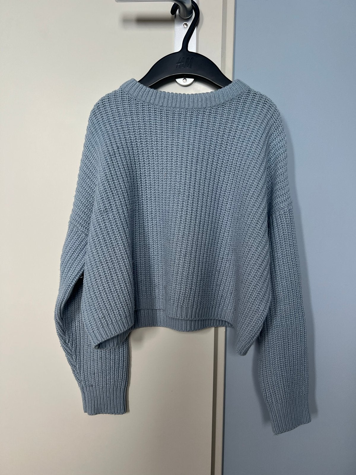 Lichtblauwe boxy gebreide trui Don't call me Jennyfer, Ophalen of Verzenden, Zo goed als nieuw, Maat 34 (XS) of kleiner, Blauw
