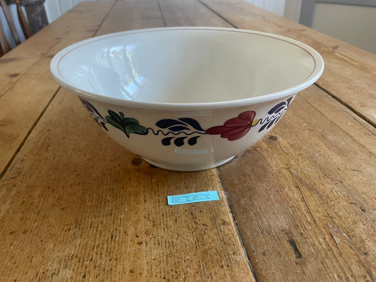 Grote serveerschaal, diepe salade schaal  Boerenbont, Landelijk/Boerenbont, Ophalen of Verzenden, Royal Boch, Aardewerk