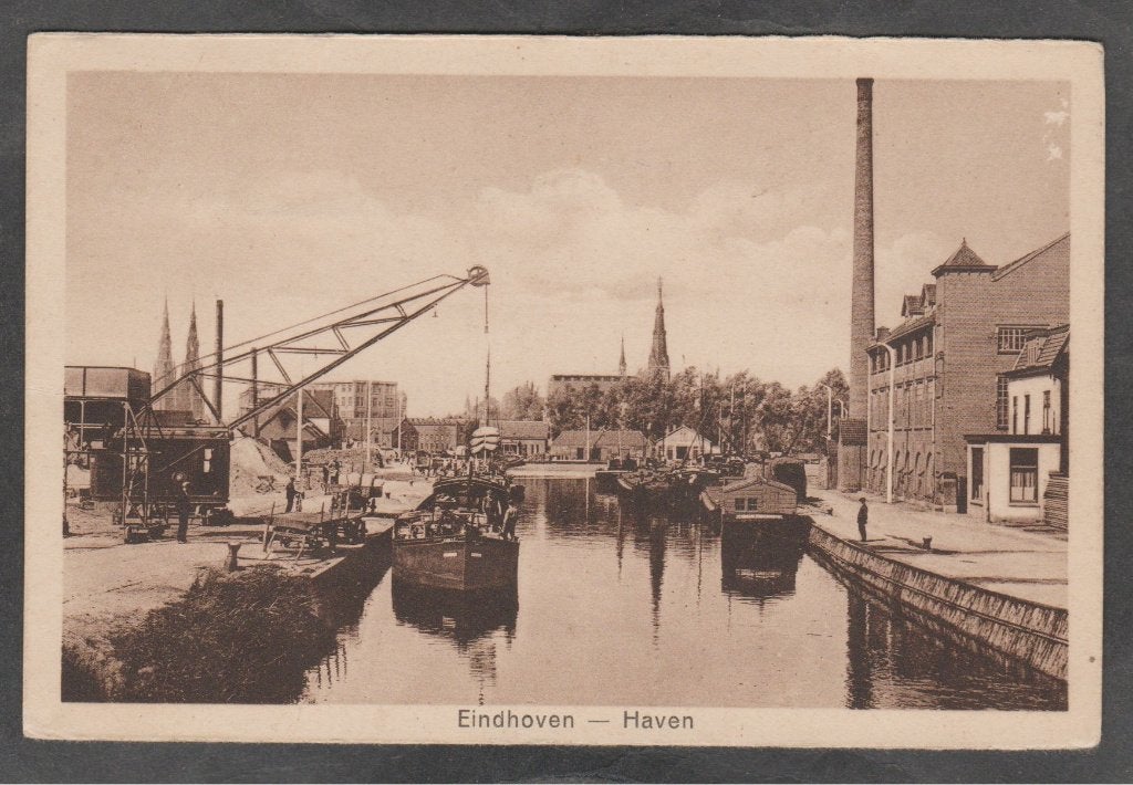 eindhoven  haven met schepen, Ophalen of Verzenden, 1920 tot 1940, Gelopen, Noord-Brabant