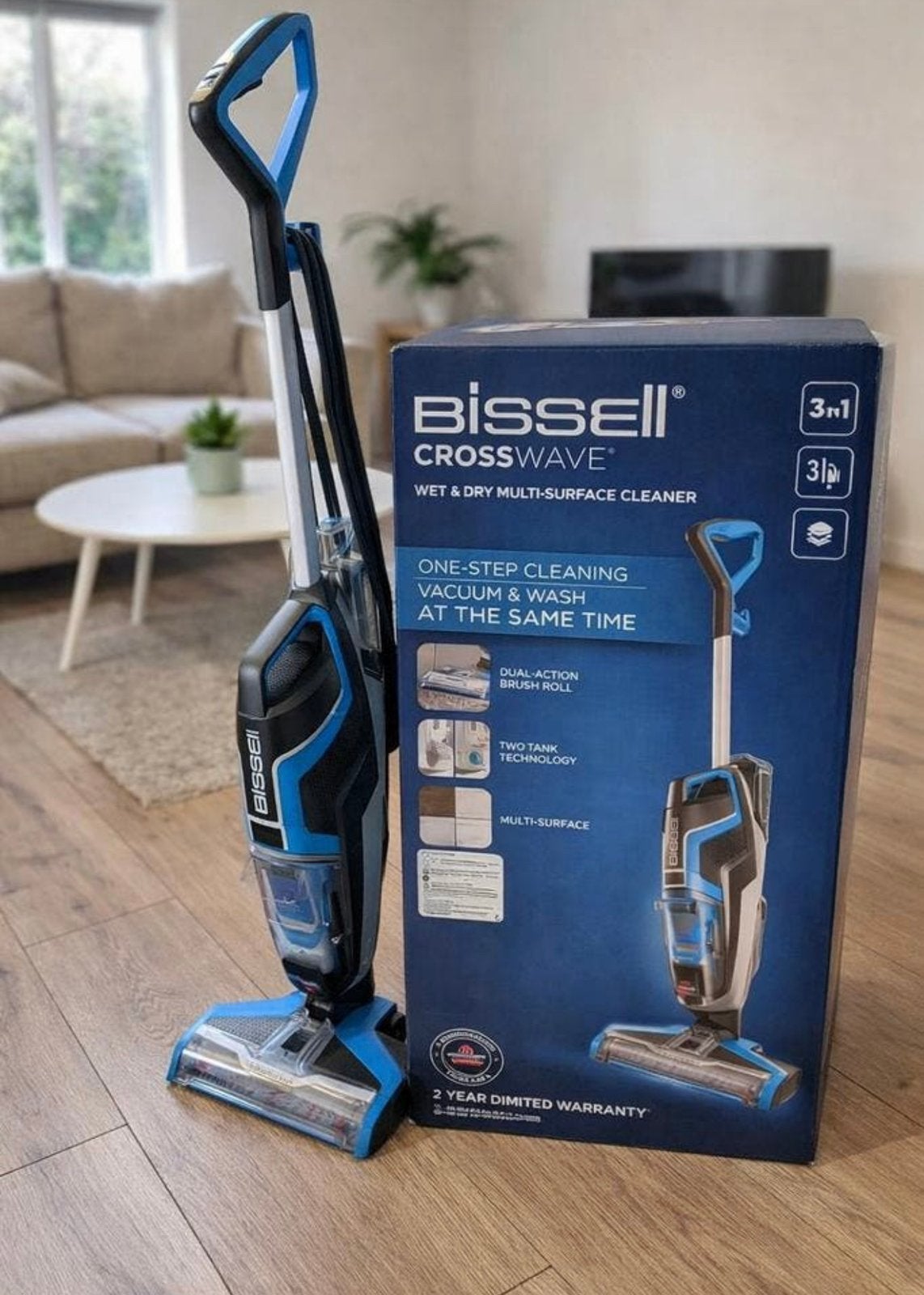BISSELL CrossWave 3-in-1 Vloerreiniger, Ophalen, Zo goed als nieuw