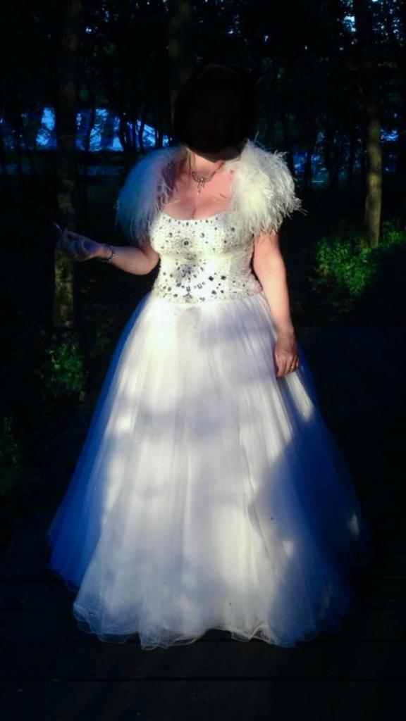 Princesse Trouwjurk, Verzenden, Gedragen, Wit, Trouwjurk