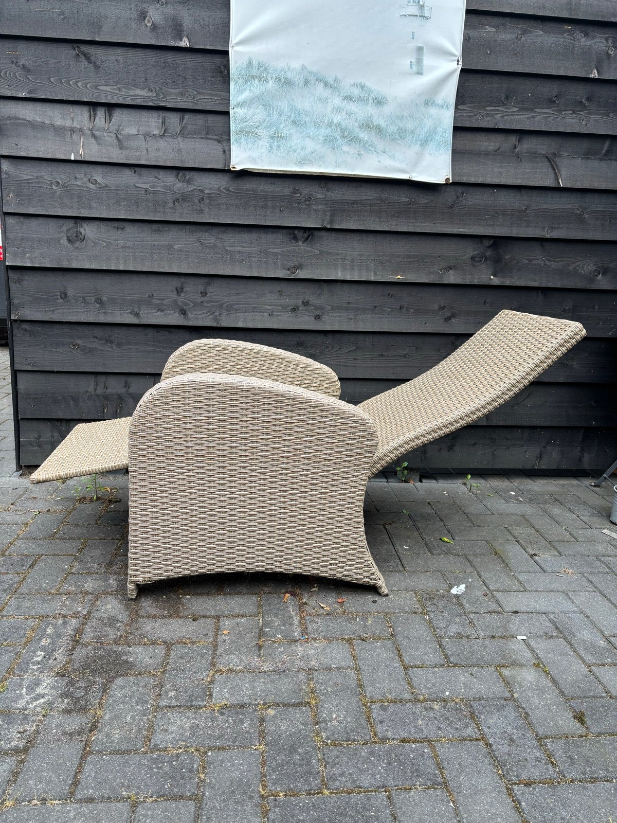 Jutlandia Tuinstoel - Zo goed als nieuw, Ophalen, Zo goed als nieuw, Wicker, Verstelbaar