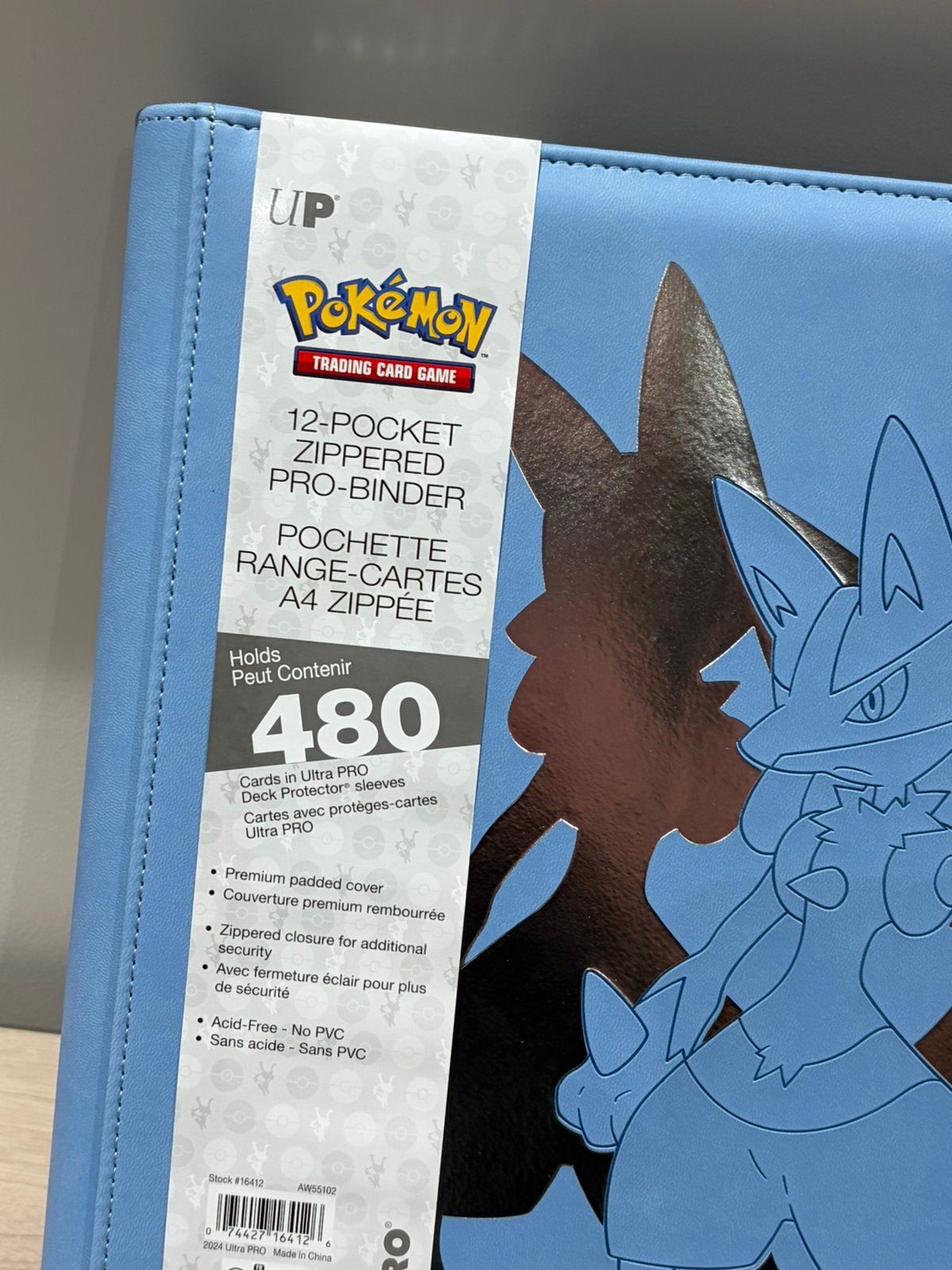 Ultra Pro Elite Series Lucario 12-Pocket Zippered PRO Binder, Ophalen of Verzenden, Zo goed als nieuw