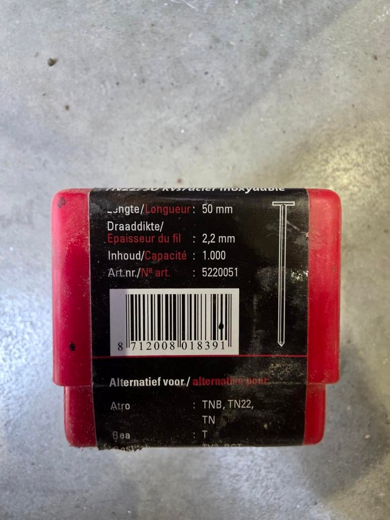 Dutack T-nagels 50mm - 24x 1000stuks, Ophalen, Nieuw, 50 tot 100 mm, Spijkers