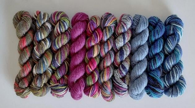 Restjes sokkenwol - 10 x 10 gram - Pakket B, Hobby en Vrije tijd, Breien en Haken, Ophalen of Verzenden, Nieuw, Breien of Haken