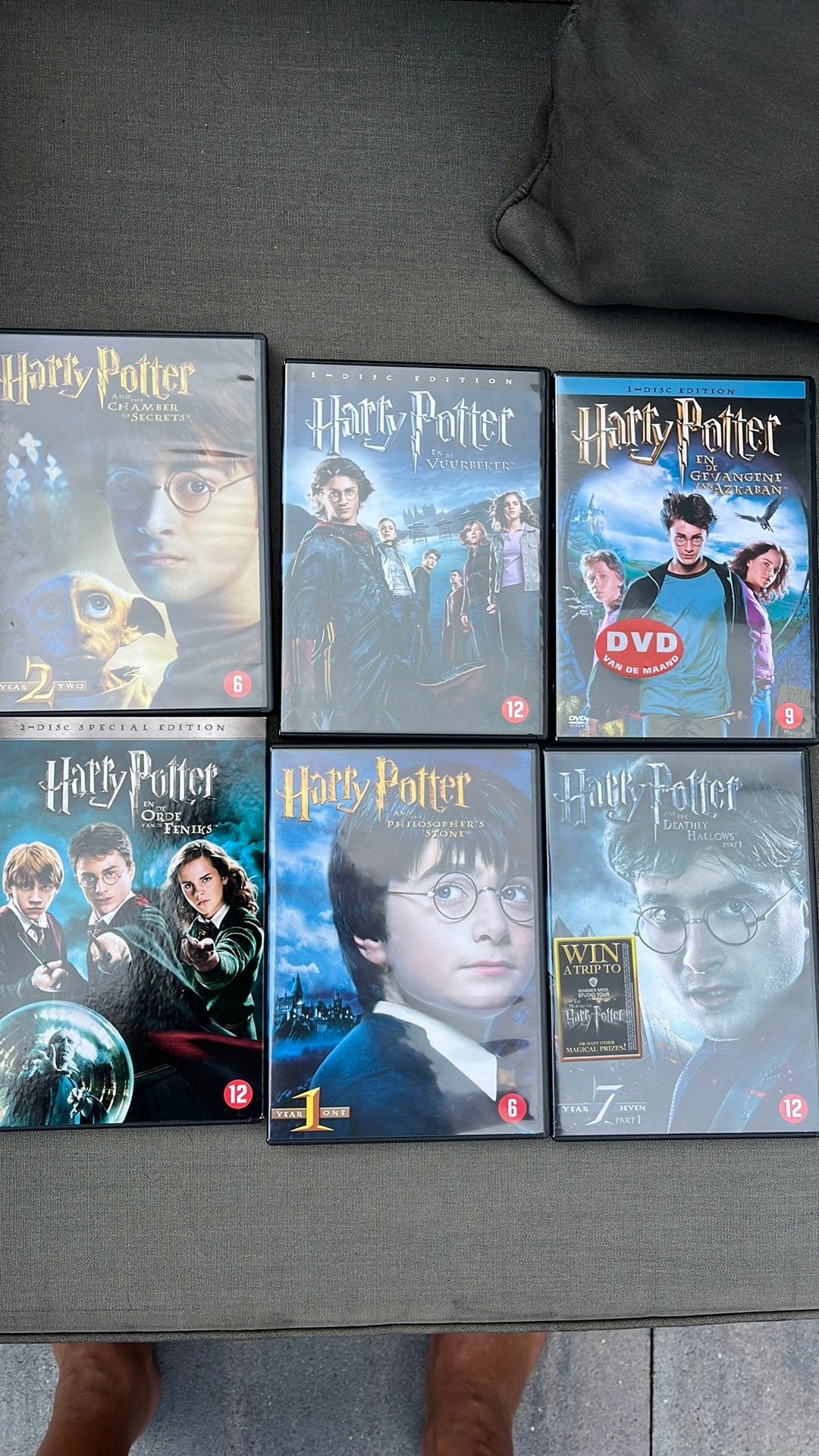 Harry potter dvd's, Vanaf 12 jaar, Ophalen of Verzenden, Zo goed als nieuw