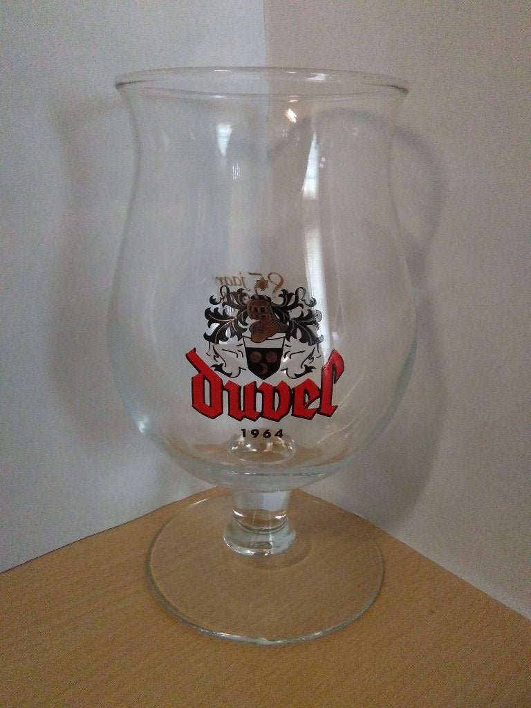 Duvel bierglas wapenschild 85 jaar Collection 1964, Ophalen of Verzenden, Zo goed als nieuw, Glas of Glazen, Duvel