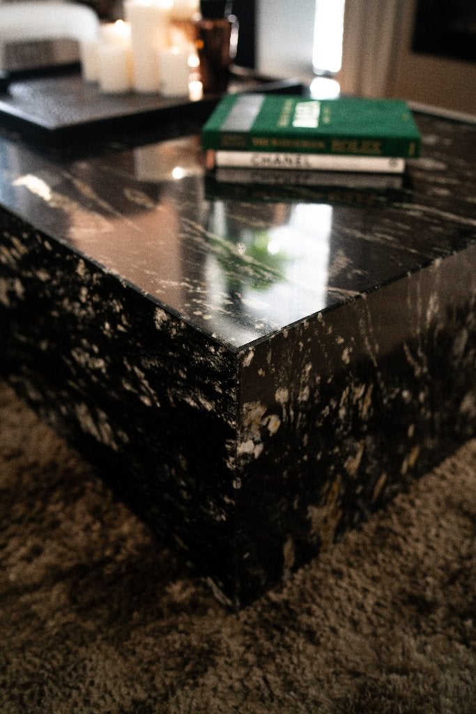 Salontafel Cube Graniet Cosmos Black 200 x 90 cm, Ophalen, Overige materialen, 50 tot 100 cm, Info@abitare-interiors.com