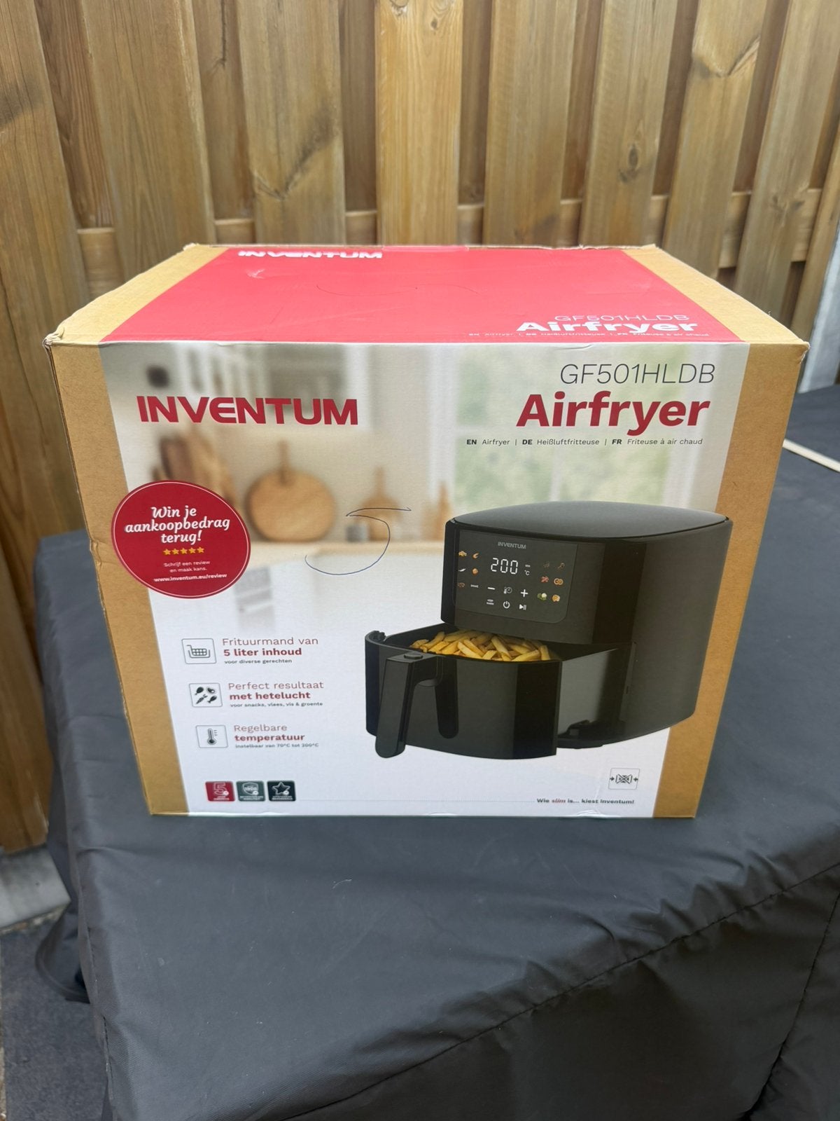 Inventum Airfryer gf501hldb Nieuw!, Witgoed en Apparatuur, Ophalen, Nieuw, Airfryer