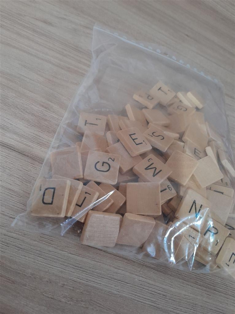 Scrabble houten letters mix - s3720, Verzenden, Zo goed als nieuw