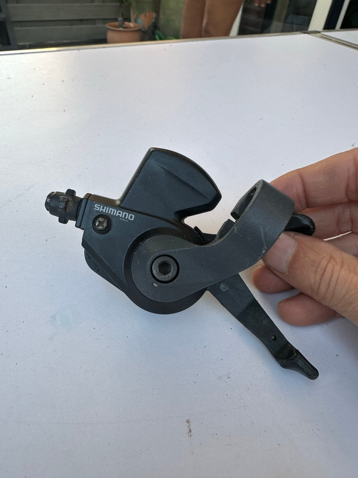 Shimano voorderailleur Shifter - 3-speed Gebruikt, Gebruikt, Kunststof, Ophalen of Verzenden, Derailleur of Ketting