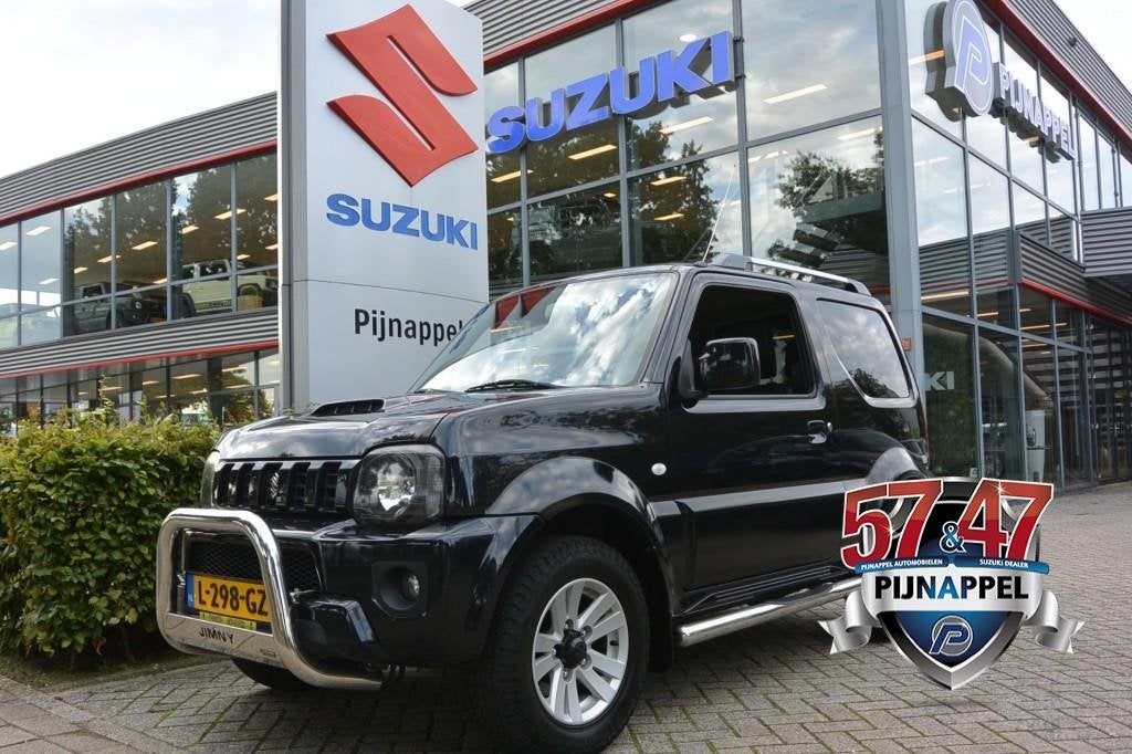Suzuki JIMNY 1.3 Exclusive 4x4 Leder/Airco/Sidebars/Pushbar/, Auto's, Euro 5, 86 pk, Met garantie (alle), 4 stoelen