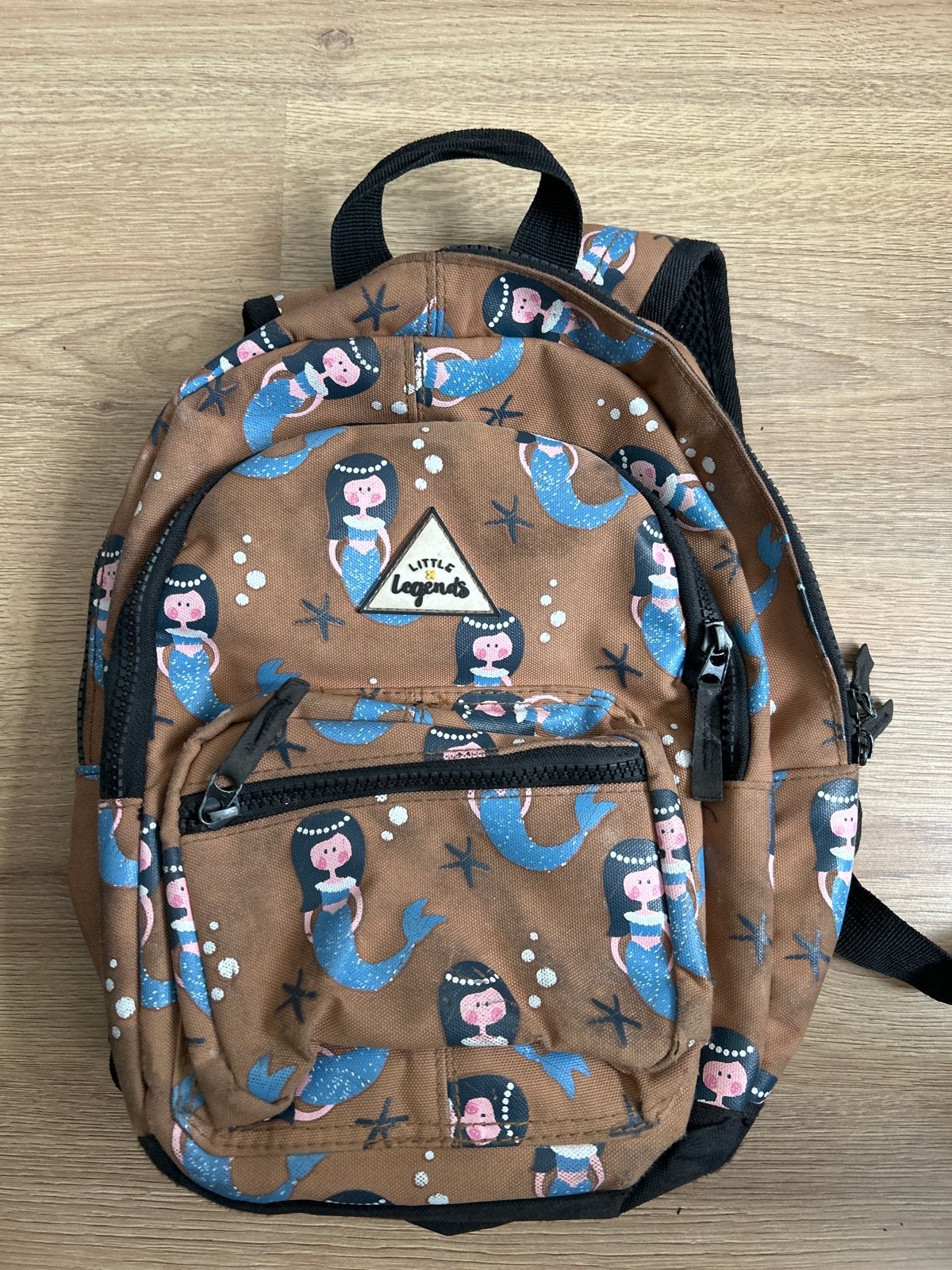 Leuke kinderrugzak met zeemeerminnenprint, Overige merken, Gebruikt, Minder dan 30 cm, Ophalen of Verzenden
