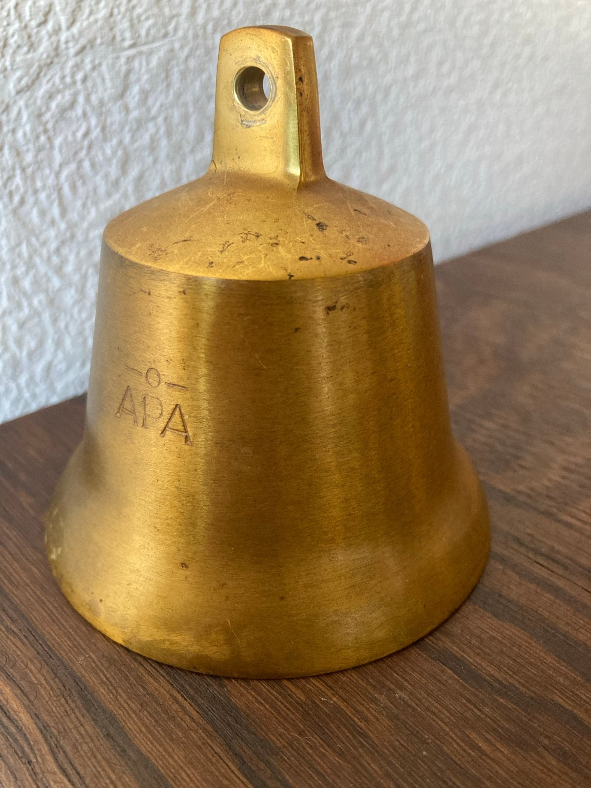 Antieke messing APA bel jaren 20/30 deur trek winkelbel, Ophalen of Verzenden