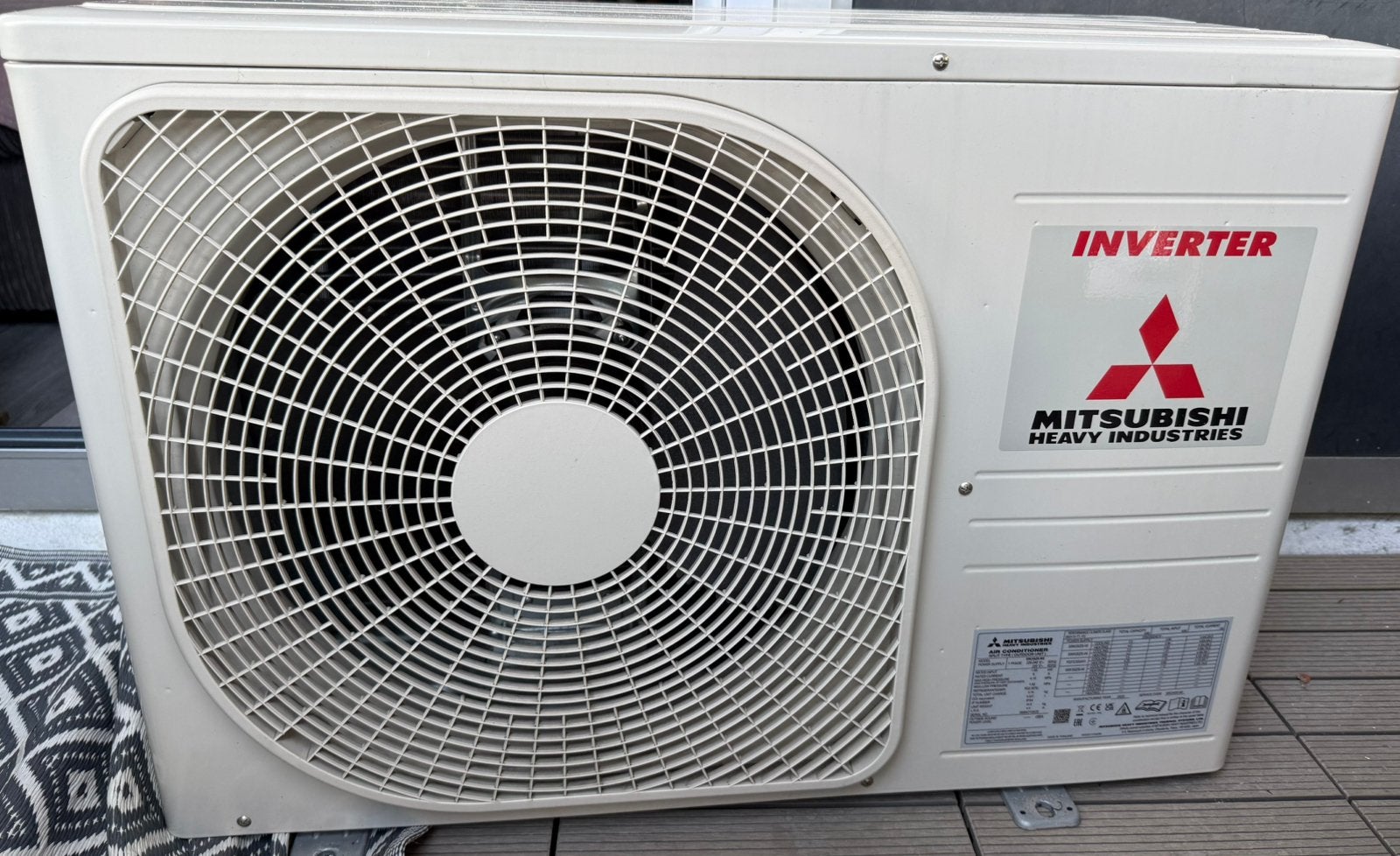 Mitsubishi Heavy buitenunit – 1 jaar oud, Ophalen, Zo goed als nieuw, Wandairco, 3 snelheden of meer