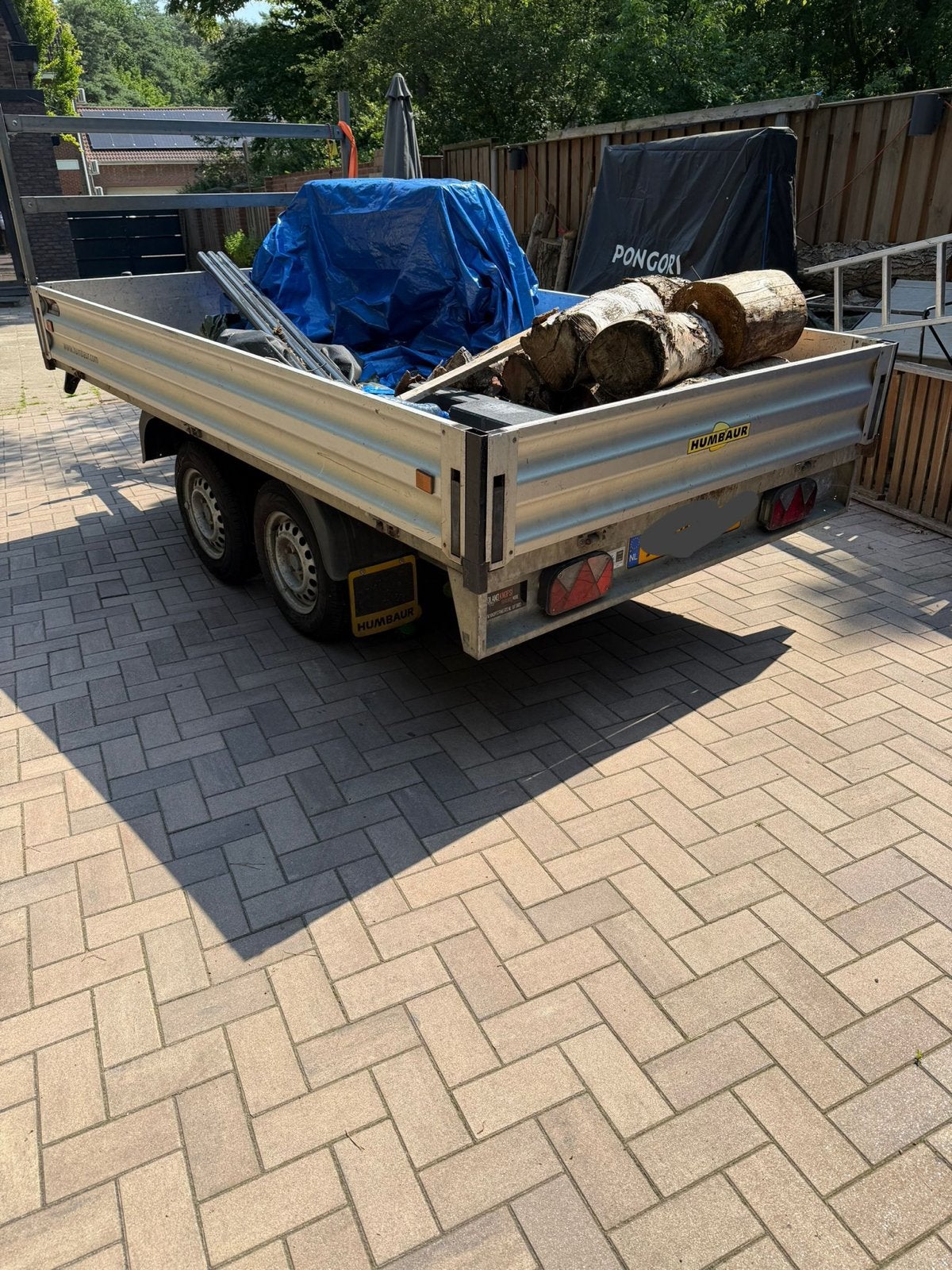 Humbaur aanhangwagen met dubbele as, Auto diversen, Aanhangers en Bagagewagens, Ophalen, Gebruikt