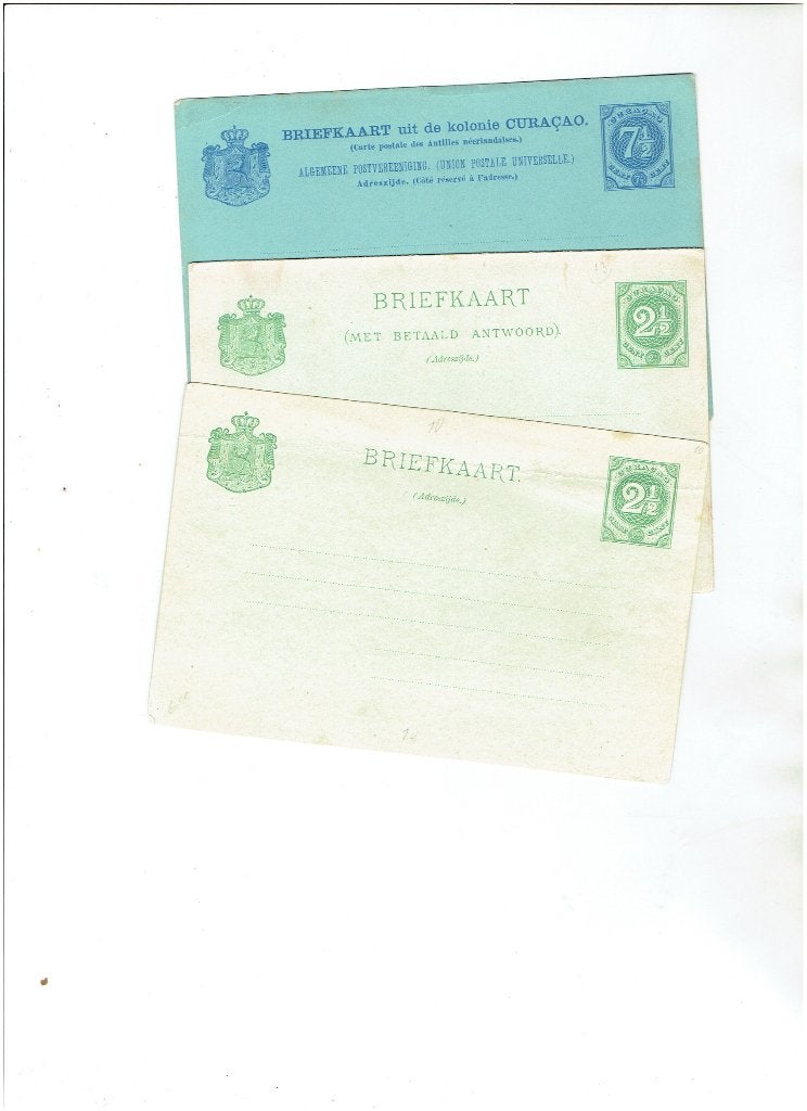 Curaçao 3 ongelopen oude briefkaarten lees!!, Ophalen of Verzenden