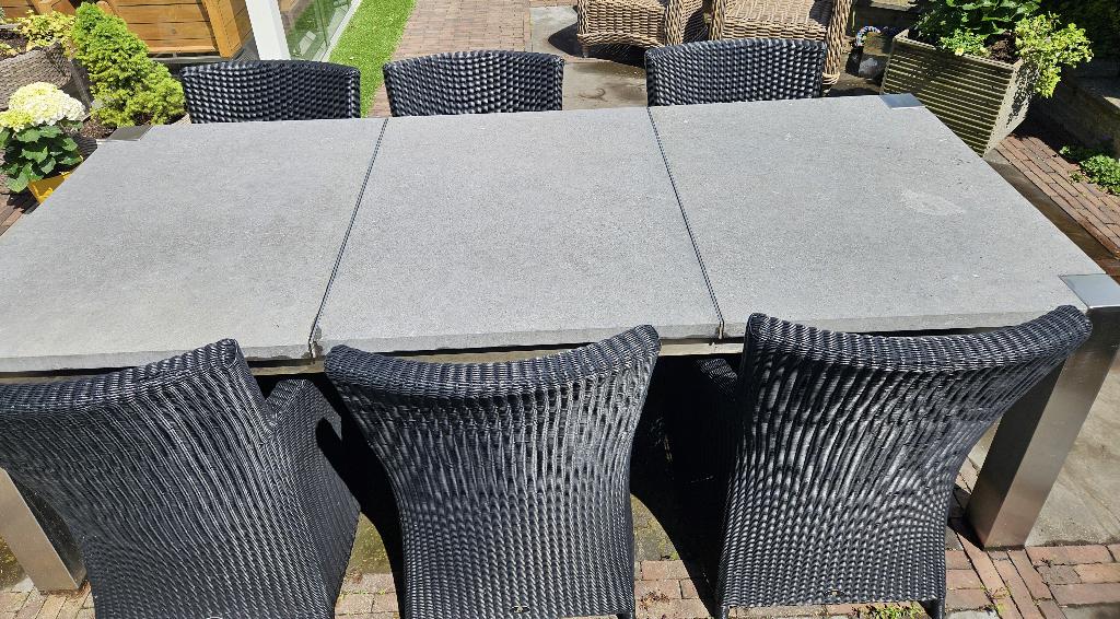 Borek tuinset te koop, Ophalen, Overige materialen, 6 zitplaatsen, Zo goed als nieuw