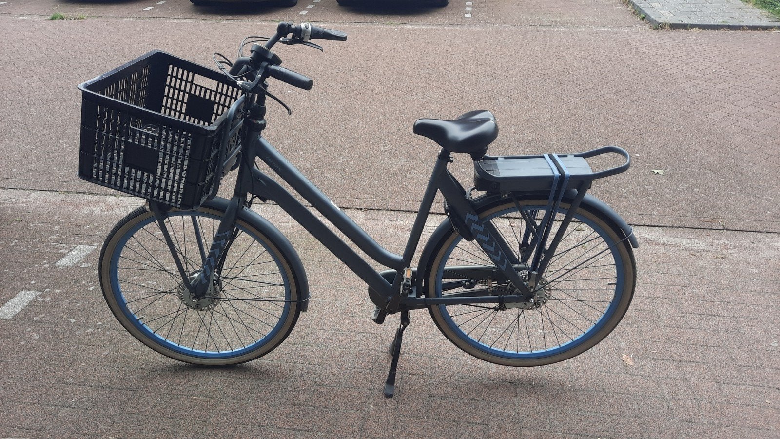 Cortina ebike transporter blauw/grijs, Fietsen en Brommers, Elektrische fietsen, Ophalen
