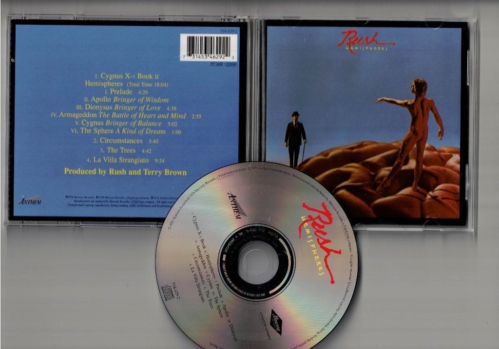 RUSH CD Hemispheres - remastered, Ophalen of Verzenden, Zo goed als nieuw, Poprock