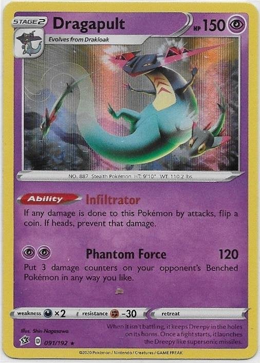 Rebel Clash,  Dragapult [holo] 91/192, Verzenden, Nieuw, Losse kaart