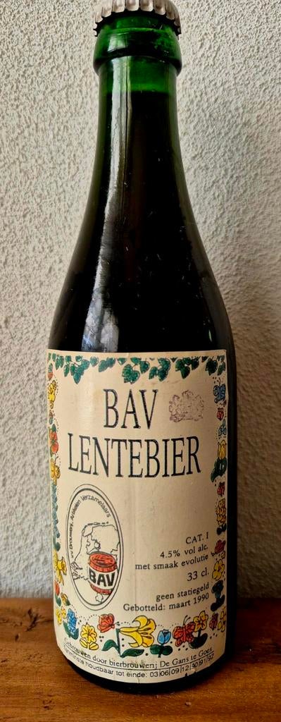 1990 BAV LENTE bier van GOES brouwerij De Gans 0,33cl fles, Verzamelen, Biermerken, Ophalen of Verzenden, Zo goed als nieuw, Flesje(s)